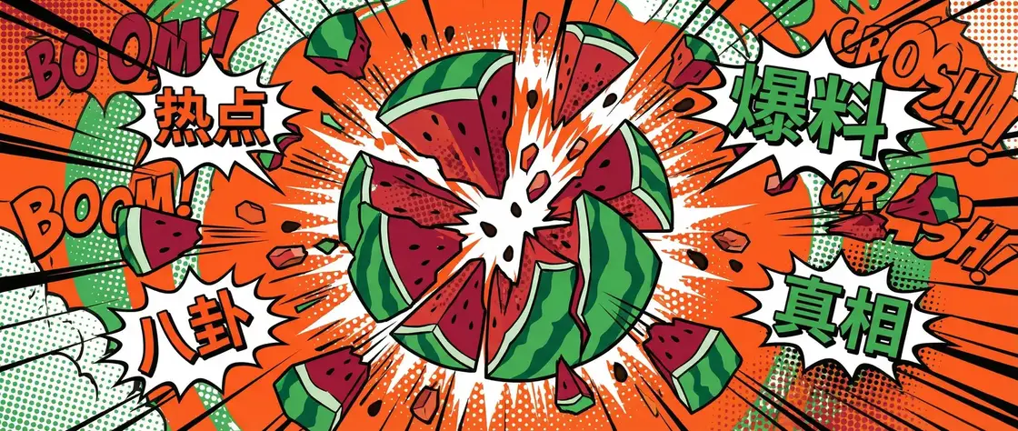 暗网吃瓜 今日头瓜爆炸漫画横幅